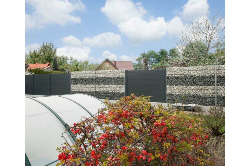 Gabion kerítésfal (betonra csavarozható) (2500 x 1830 x 190 mm)