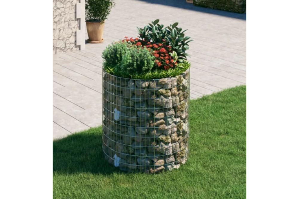 Gabion Horganyzott Virágtartó (henger), szürke (490 mm) Gabion Horganyzott Virágtartó (henger), szürke (490 mm)