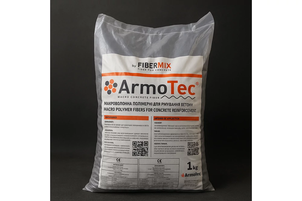 Kép 1/7 - FIBERSZÁL/BETON BOOSTER ARMOTEC STATIKAI MAKROSZÁL (BETONACÉL HELYETT) (1 KG)