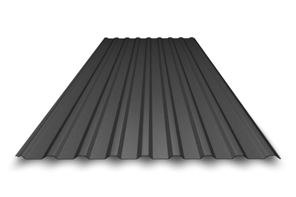 T18 Trapézlemez, fényes, antracitszürke (RAL 7016), zensteel (változó hossz x 1140 x 0,40 mm) T18 Trapézlemez, fényes, antracitszürke (RAL 7016), zensteel (változó hossz x 1140 x 0,40 mm)