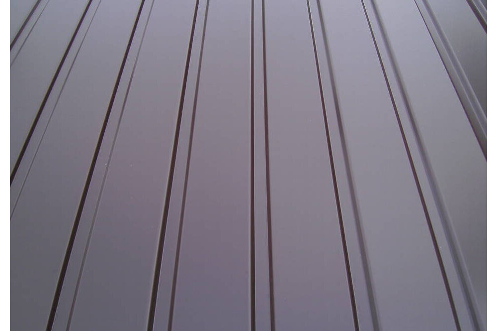 Kép 5/8 - T8 Trapézlemez, fényes, antracitszürke (RAL 7016), zensteel (változó hossz x 1210 x 0,40 mm)
