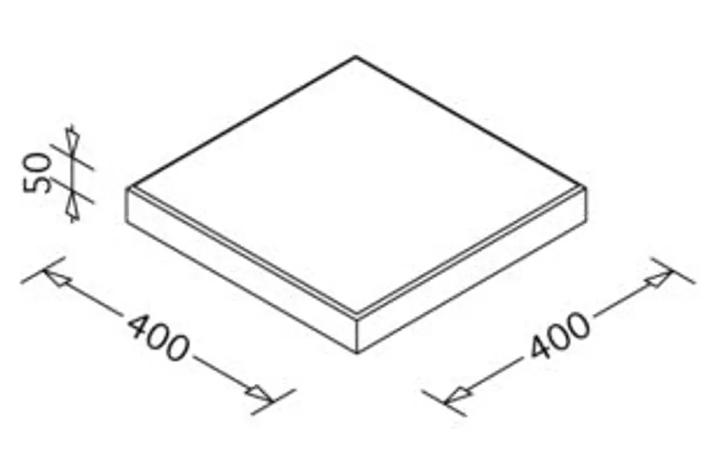 Kép 2/2 - Passage Grey, Járdalap, sima felületű, szürke, betonepag (40 x 40 x 5 cm)