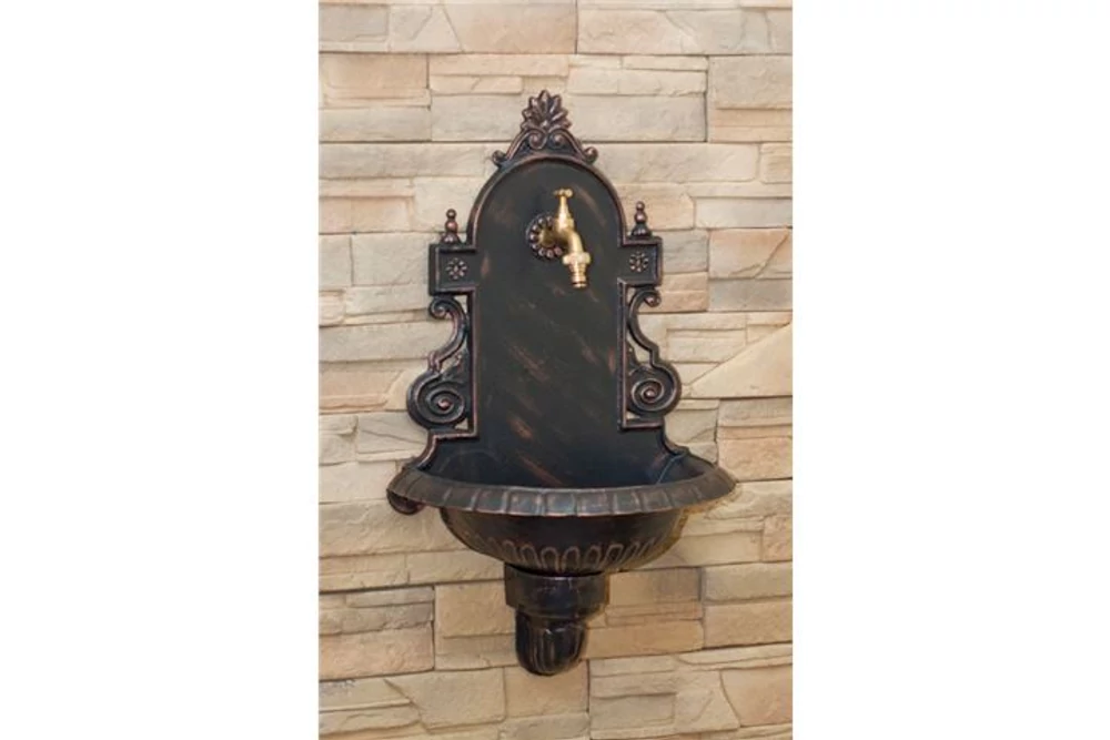 Kép 2/4 - FALIKÚT, VERONA, ANTIKOLT, BRONZ (39X24X66 CM)