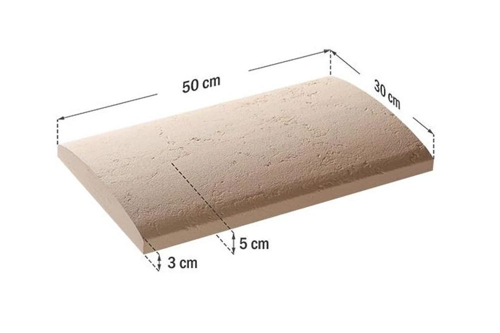 Kép 1/2 - RÓMA KERÍTÉS KÖZTES FEDLAP ROYAL (DOMBORÚ), SILVER/SZÜRKE, STARSTONE, (50X30 CM)