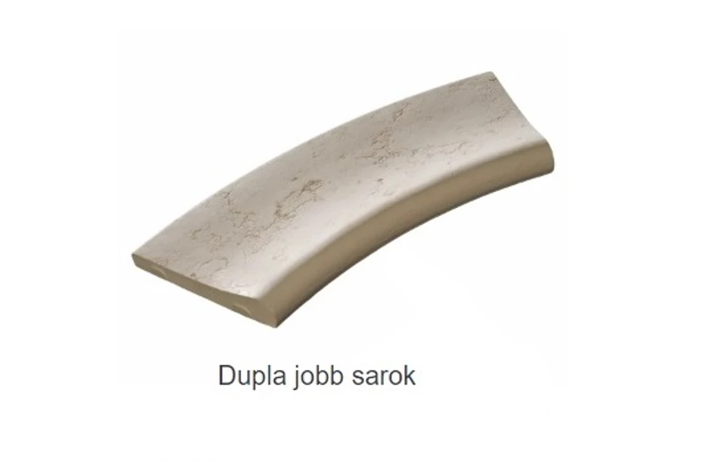 Kép 1/17 - Roma 30 Medence szegély, jobb oldali duplasarok, smoke, star stone