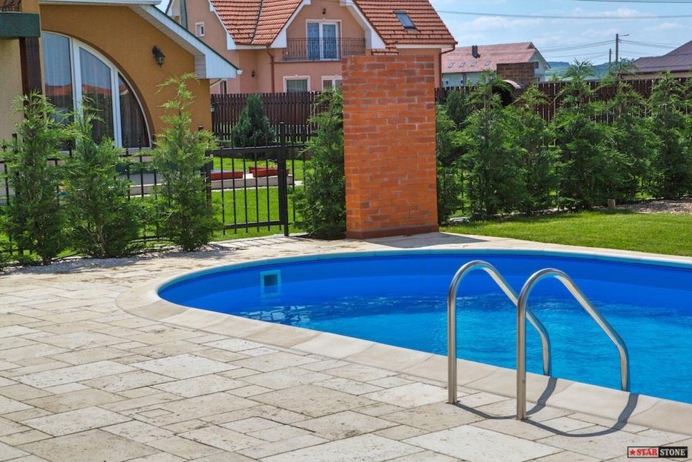 Roma 30 Medence szegély, 90°-os belső sarok, nagy, smoke, star stone (íves tetejű)