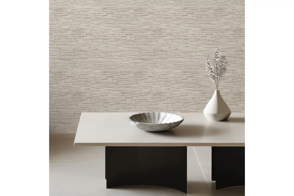 Kép 4/4 - IMPULS IVORY MŰKŐ BEL ÉS KÜLTÉRI FALBURKOLAT,  FEHÉR, BABÓ KŐBURKOLATOK (36,8X9,8X1-1,7 CM)