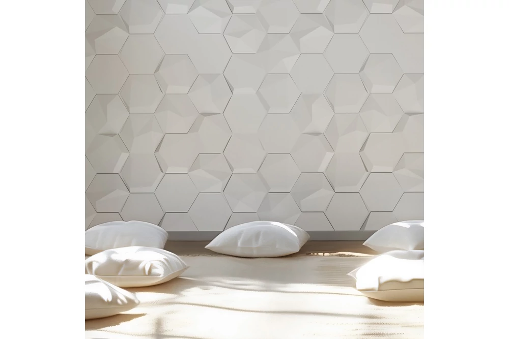 Kép 5/5 - VIVORA MŰKŐ BELTÉRI FALBURKOLAT,  FEHÉR, BABÓ KŐBURKOLATOK  (23,6X27,3X2,8 CM)