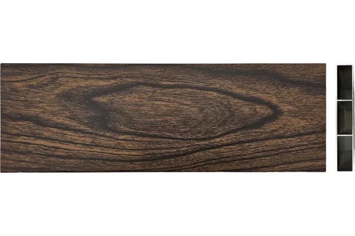 Fa hatású alumínium kerítés dió színben 