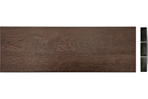 Fa hatású alumínium kerítés tölgy színben 