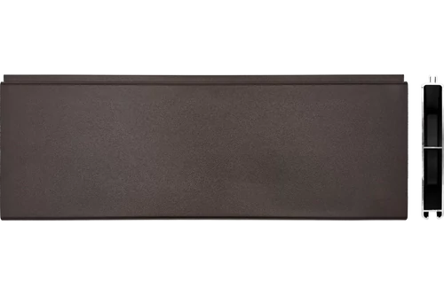 Zárt alumínium kerítés barna színben