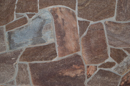 Bolgár szabálytalan kő lapok, sötétbarna (normál) (vastagság: 2-3 cm)