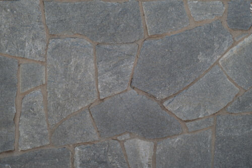 Görög szabálytalan kvarcit kő lapok, szürke (normál) (vastagság 2-3 cm)