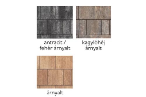 Skála térkő, antracit-fehér árnyalt