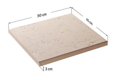 RÓMA KERÍTÉS KÖZTES FEDLAP CLASSIC (SIMA TETEJŰ), SILVER/SZÜRKE, STARSTONE (50X45 CM)