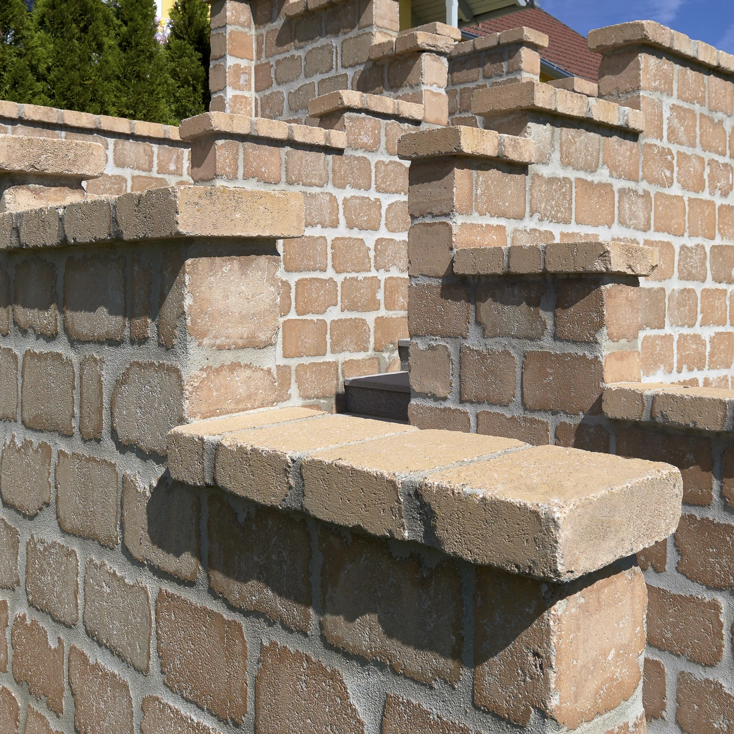 TEGULA FALKŐ ANTIK, KÖTŐKŐ, JÁVA BARNA, WEISSENBÖCK (36,6X18X16 CM)