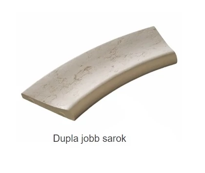 ROMA 30 MEDENCE SZEGÉLY, JOBB OLDALI DUPLASAROK, SMOKE/TÖRTFEHÉR, STARSTONE (ÍVES TETEJŰ)