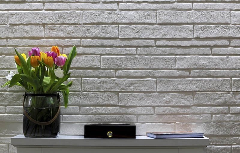 Art Brick Modern Téglaburkolat, white, star stone (40 x 7 x 1,5 cm és 2 db 40 x 3,5 x 1,5 cm)
